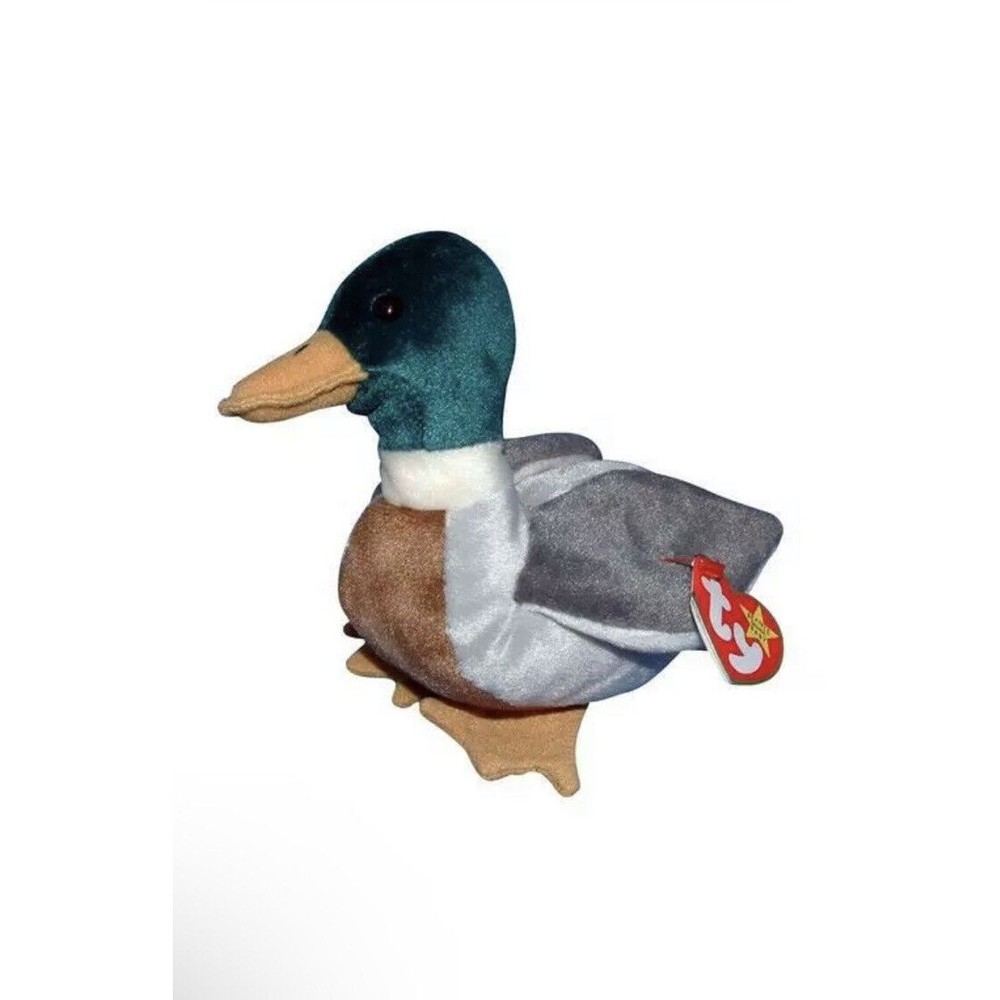 Ty Beanie Baby - JAKE the Mallard Drake Duck 1997 (5 inch) - MWMT's Animal Toy